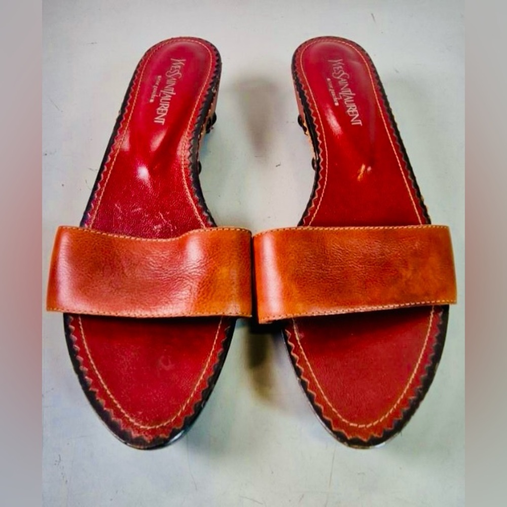 YSL Lola Vintage Leather Sandals Size 39 Made in Spain
COA by Legitmark